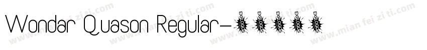 Wondar Quason Regular字体转换